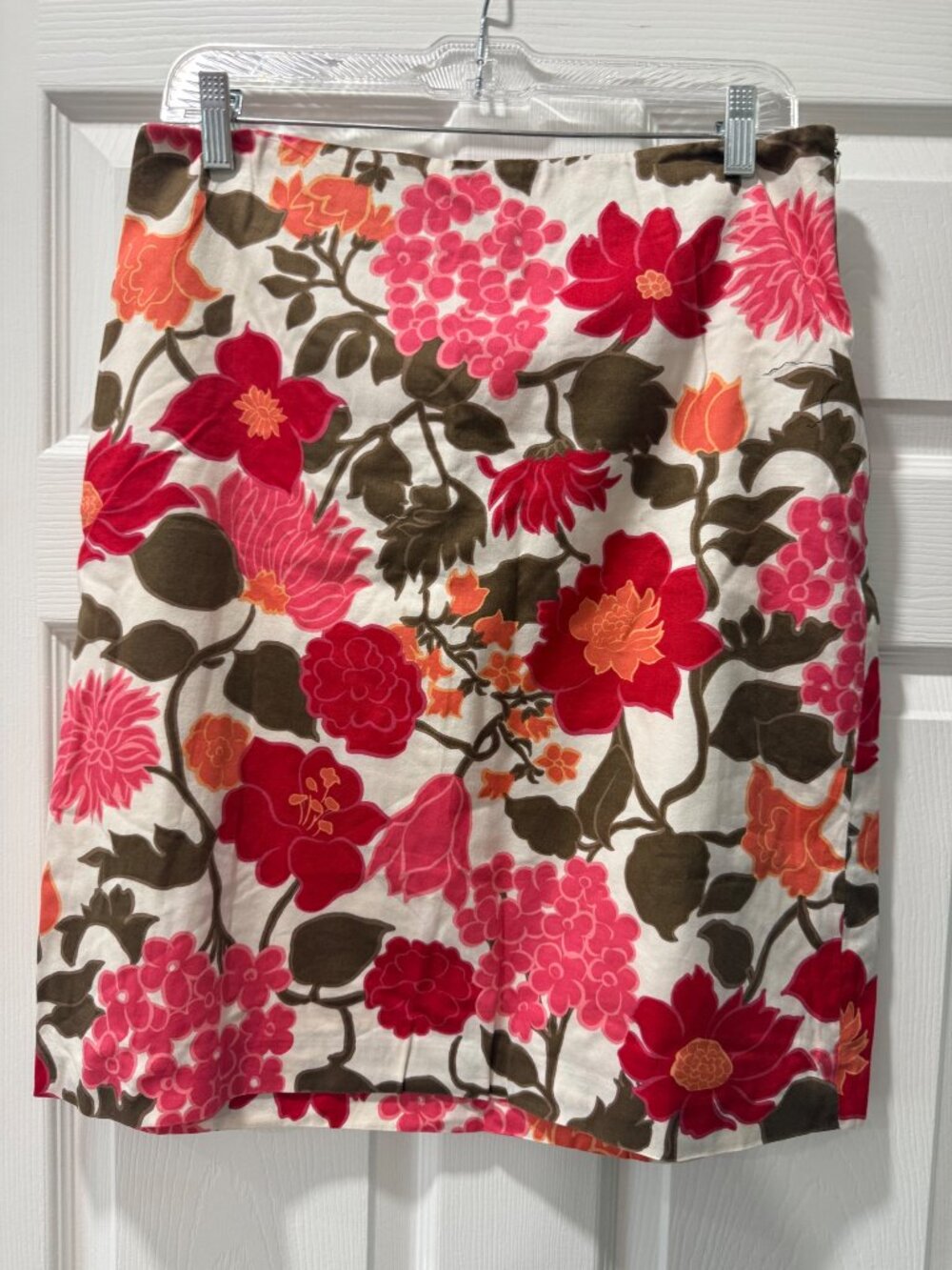 Ann Taylor Floral Cotton Skirt Size 10